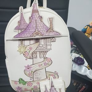 Loungefly Rapunzel backpack and cardholder